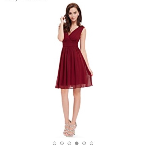wine red wedding guest dress